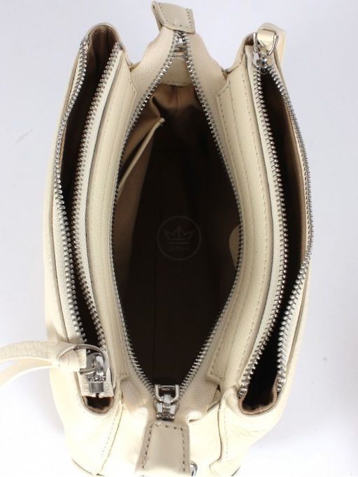 Сумка женская натуральная кожа GU 2066-79022, 3отд, 2плеч/рем, молочный SALE 264149 - Adelia фото 3