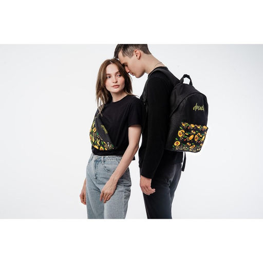 Рюкзак молодёжный Авокадо, 33х13х37 см, отд на молнии, н/карман, чёрный - Nazamok фото 12