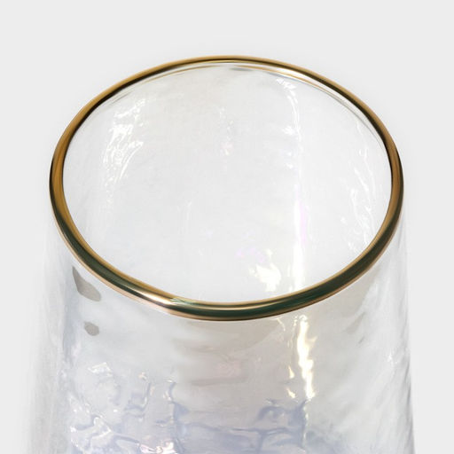 Бокалы для шампанского Magistro «Дарио», 180 мл, 7×27.5 см, набор 6 шт., стекло, перламутровые