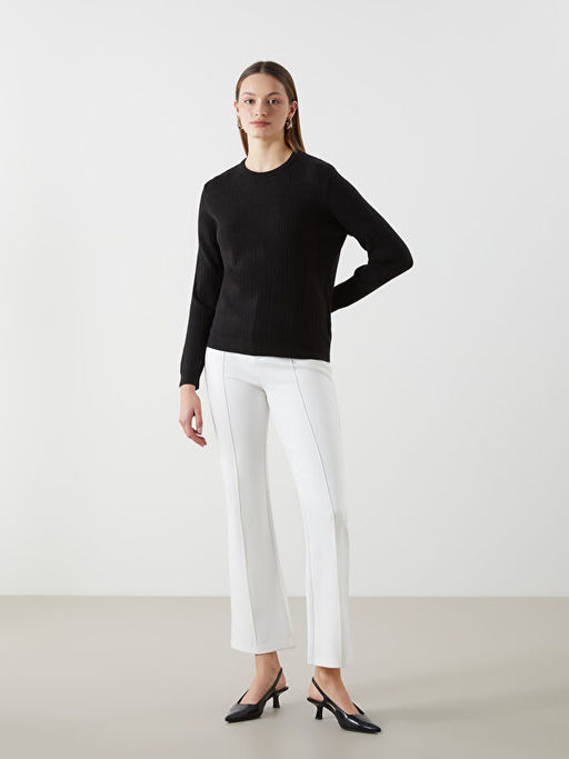 Bisiklet Yaka Kad?n Triko Kazak