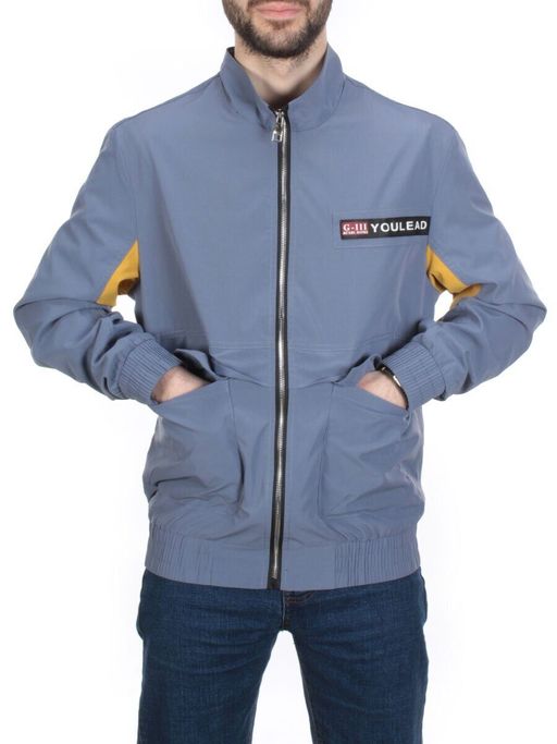 11133 GRAY/BLUE Ветровка мужская Bluoltre (100% полиэстер) - Fashion фото 2