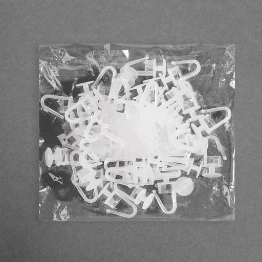 Цена за 200 шт. Крючок для штор, гвоздик с замком, d=12×25 мм, прозрачный