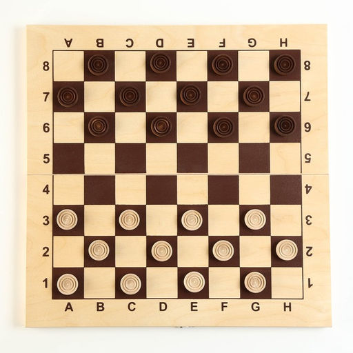 Шашки деревянные Большие, доска 43х 43 см, с подклейкой, d шашки 2.8 см - Simaland фото 2