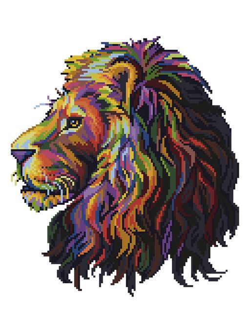 Кристальная (алмазная) мозаика ФРЕЯ ALPD-034 на подрамнике Царь зверей 30 х 40 см