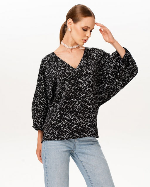 Блузка шёлковая с цельнокроеным рукавом 17.6.9 - Elena sorti фото 4