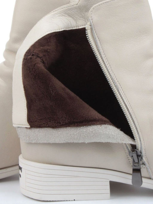 01- CHL41-3 BEIGE Ботинки демисезонные женские (натуральная кожа, байка)