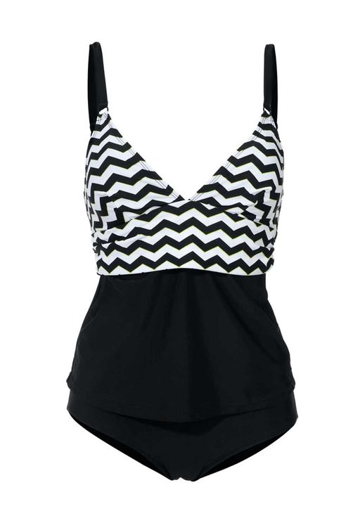 Танкини, черно-бело-киви - Heine фото 2