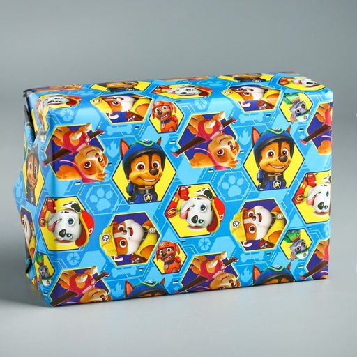 Цена за 10 шт. Бумага упаковочная, 70×100 см «Гонщик и Маршал», Щенячий патруль