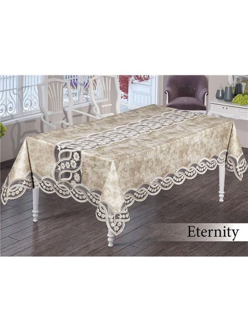 Скатерть EFOR ETERNITY 160*220 прямоугольная пудровый  фото 3