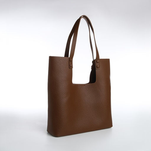 Сумка-мешок женская на магните, косметичка, цвет коричневый - Simaland фото 2