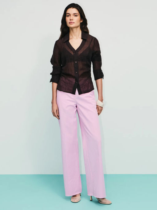 Приталенная блуза из тенселя / Zarina фото 10