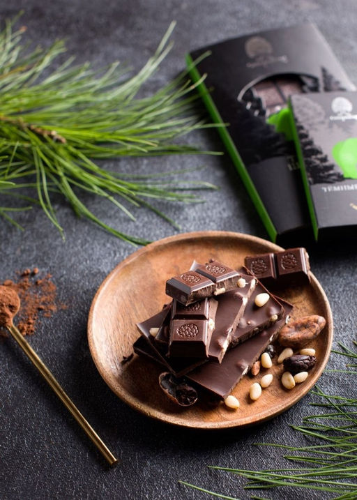 Тёмный шоколад с кедровым орехом, 100 г - Сибирский кедр фото 5