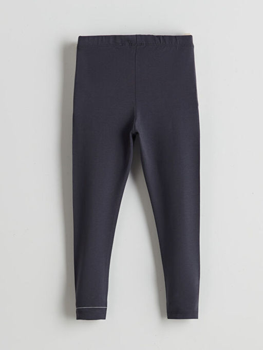 Bisiklet Yaka Bask?l? K?z ?ocuk Tayt 2li