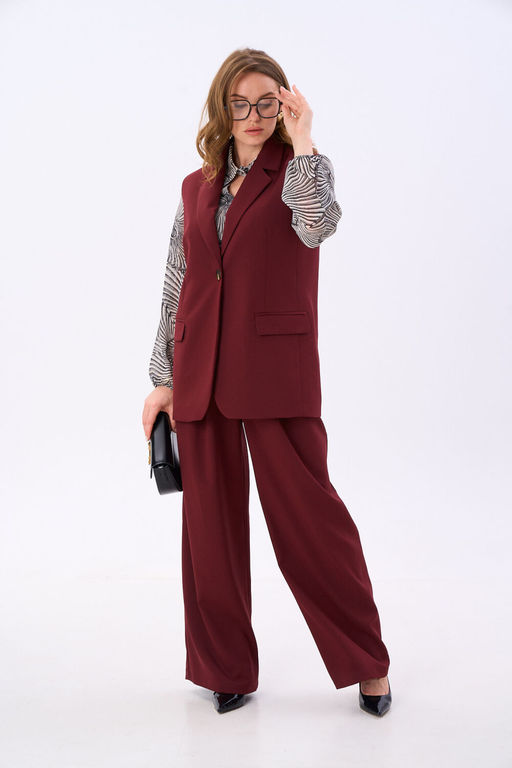 Костюм NIKVA н993-2 бургунди фото 4