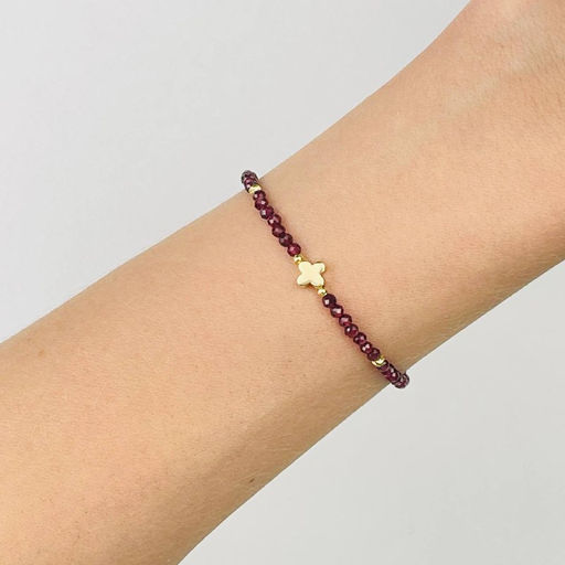 Браслет со вставкой из Граната 16,5 см +