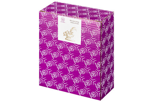 Фигурка декоративная 13*5*16,5 см Лошадь белая с золотом, фарфор - Elan gallery фото 5