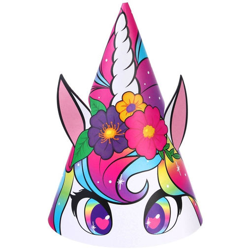 Цена за 6 шт. Колпак с ушками "Единорог", Минни Маус и Единорог