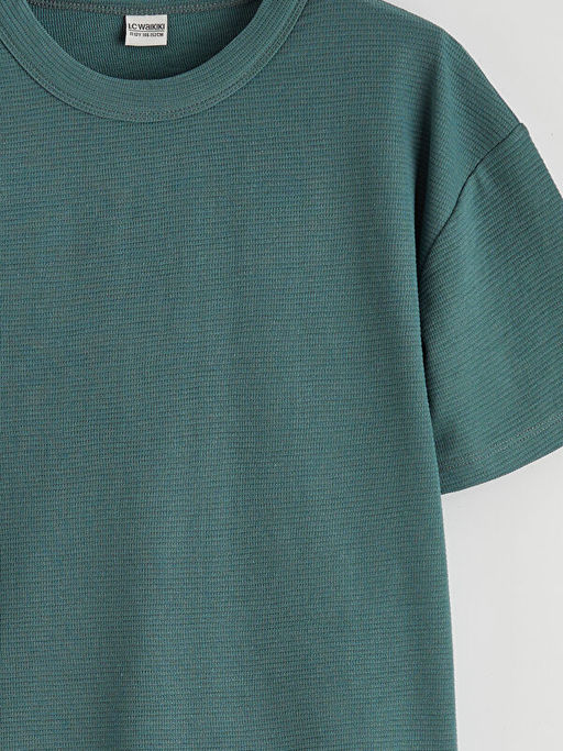 Bisiklet Yaka Dokulu Erkek ?ocuk Ti??rt