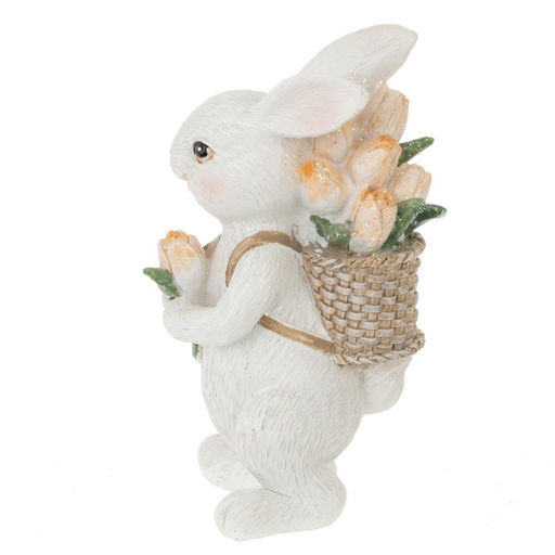 Фигурка декоративная "Заяц с корзиной", L5 W6,5 H11 см