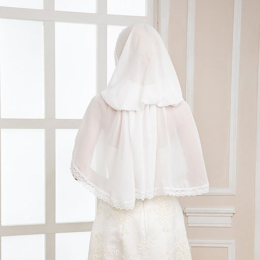 Ниспадающий платок для венчания "Соловьиная песнь"