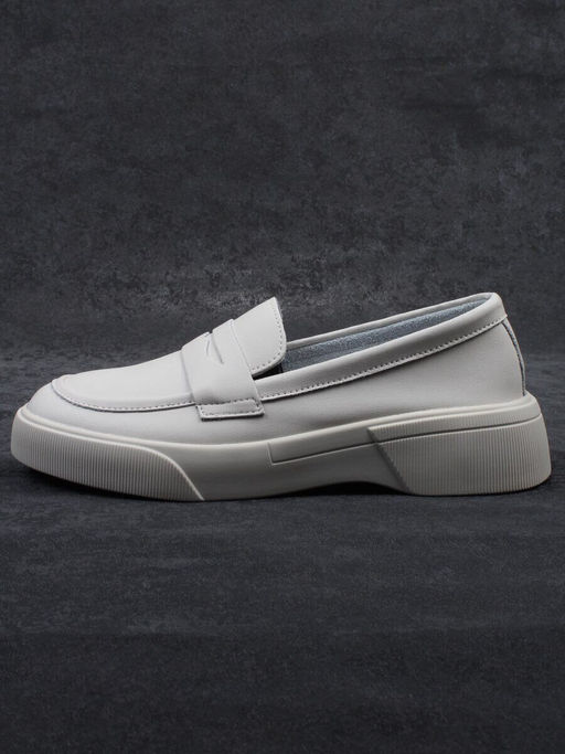 03-YD122-2 LT. BEIGE Лоферы женские (натуральная кожа)