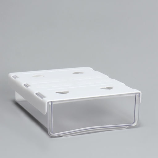 Ящик подвесной, 1 секция, с клеевой основой, 20×17×6 см, белый, прозрачный