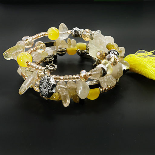 Браслет Пандора Спиралька Цитрин солнечная энергетика привлекает богатство