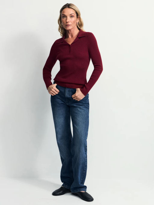 Джемпер из вискозы с отложным воротником / Zarina фото 3