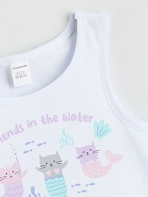 Bask?l? K?z ?ocuk Pijama Tak?m