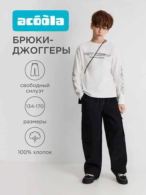 ACOOLA / Брюки детские для мальчиков Flaman черный