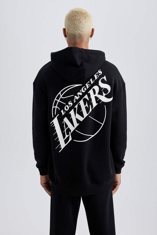 DeFactoFit Толстовка свободного покроя с капюшоном NBA Los Angeles Lakers  фото 7