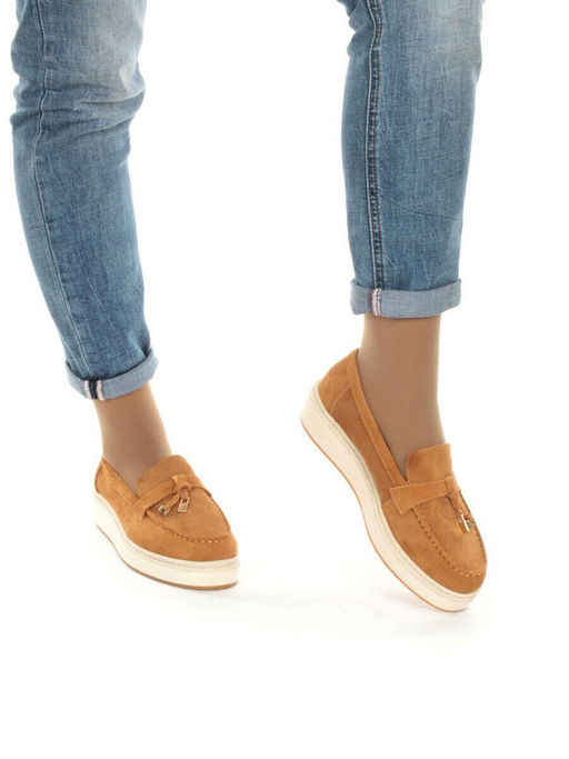 03-5061-8 BROWN Лоферы женские (натуральная замша) - No name фото 4