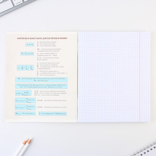 Предметная тетрадь, 48 листов, ИСТОРИЧЕСКИЕ ЛИЧНОСТИ, со справочными материалами Химия, обложка мелованный картон 230 гр., внутренний блок в клетку 80 гр., белизна 96%,блок №1. - Artfox study фото 3