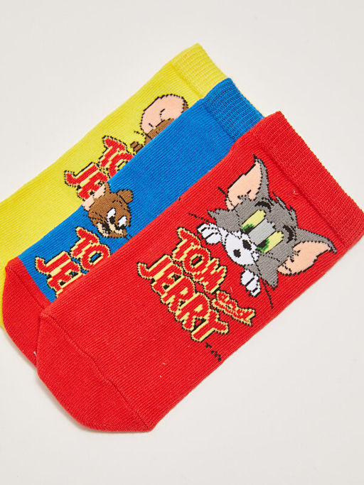 Tom ve Jerry Desenli Erkek ?ocuk Patik ?orap 3l? - Waikiki фото 3