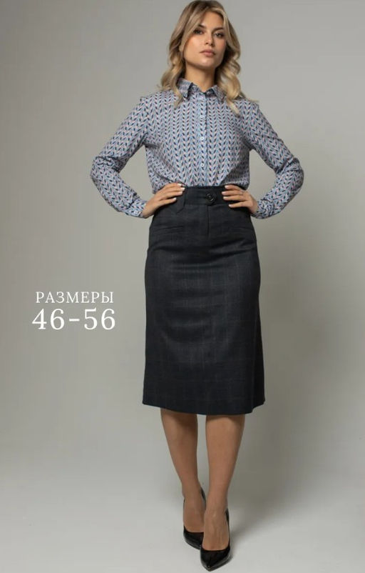 юбка прямого силуэта, на подкладке - Трика фото 8