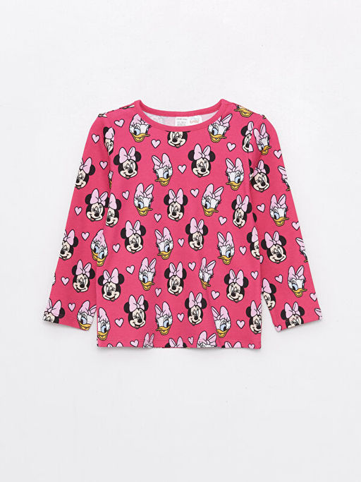 Bisiklet Yaka Minnie Mouse Bask?l? K?z Bebek Pijama Tak?m? - Waikiki фото 2