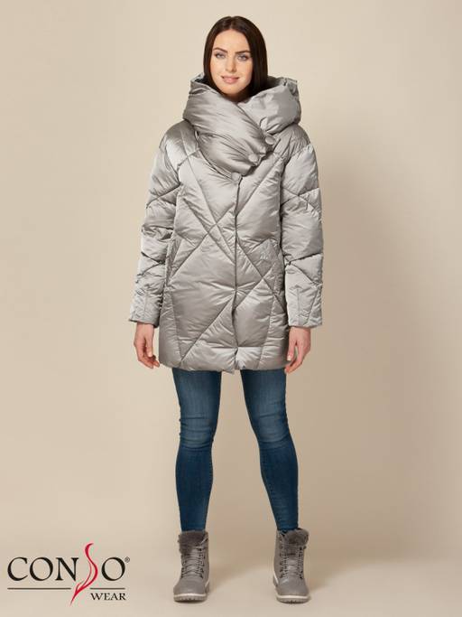 Conso/WEM 190501 - foil Полупальто утепленное женское  фото 9