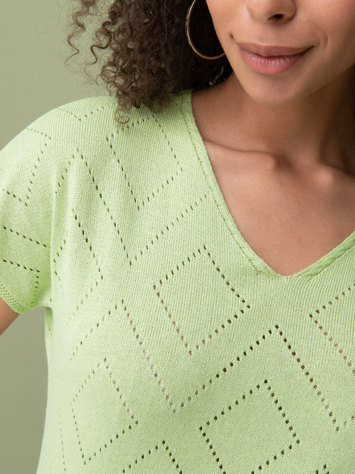 Джемпер короткий рукав л1128 салатовый