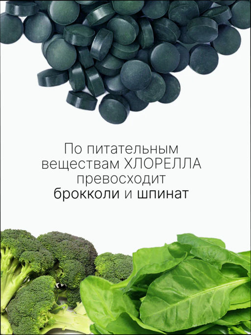 Спирулина + Хлорелла таблетки 150г (таблетки массой 500мг) - Sneko Gold фото 13