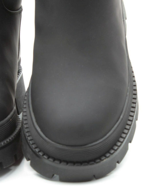 04-C186M BLACK Ботинки зимние женские (натуральная кожа (нубук) натуральный мех) - Фабричный китай фото 15