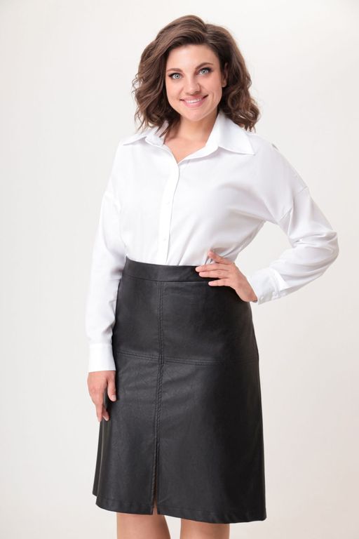 Блуза Swallow 803.2 черный+серебряный узор фото 44