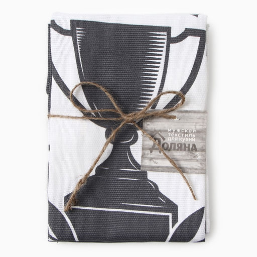 Набор кухонный полотенец Доляна Муж 35х60 см,2 шт, 100% хл, 160г/м2  фото 8