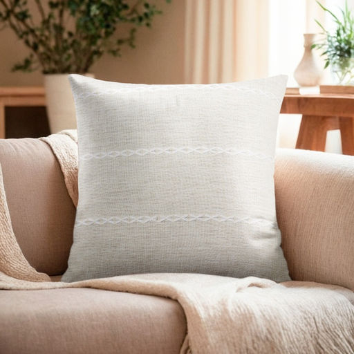 Наволочка декоративная Этель Косичка цвет молочный,45х45 см полиэстер  фото 6