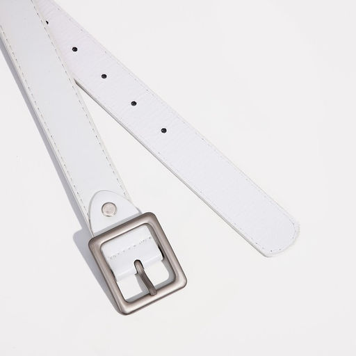 Ремень женский, ширина 2,8 см, винт, пряжка металл, цвет белый - Simaland фото 2