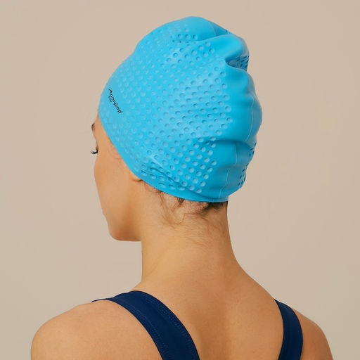 Шапочка для плавания взрослая ONLYTOP Swim, для длинных волос, силиконовая, обхват 54-60 см, цвета МИКС