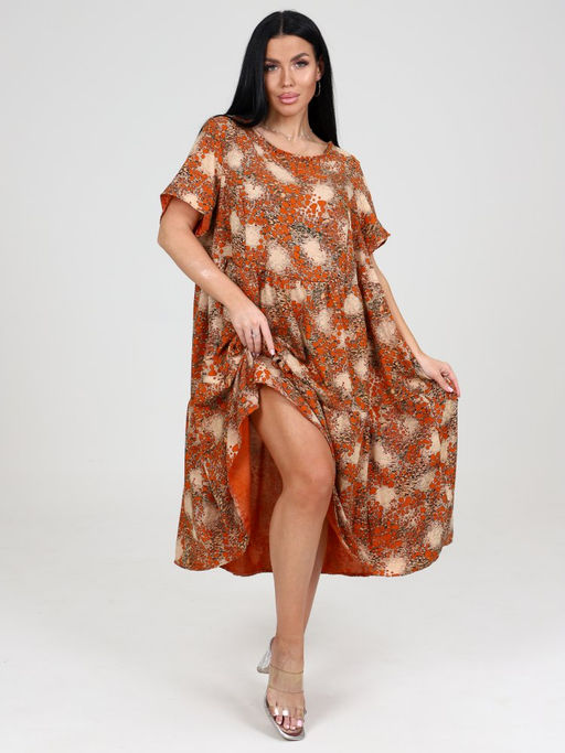 20 ПЛАТЬЕ ЖЕНСКОЕ (Рыжий) - А-дина фото 3