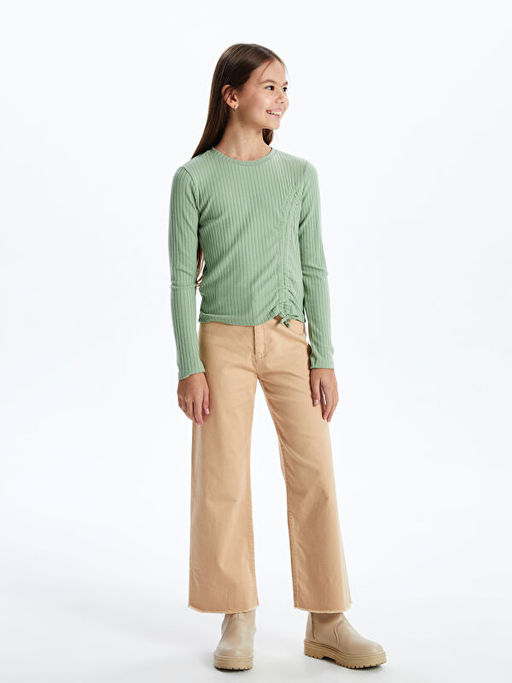 Bisiklet Yaka K?z ?ocuk Ti??rt - Waikiki фото 4