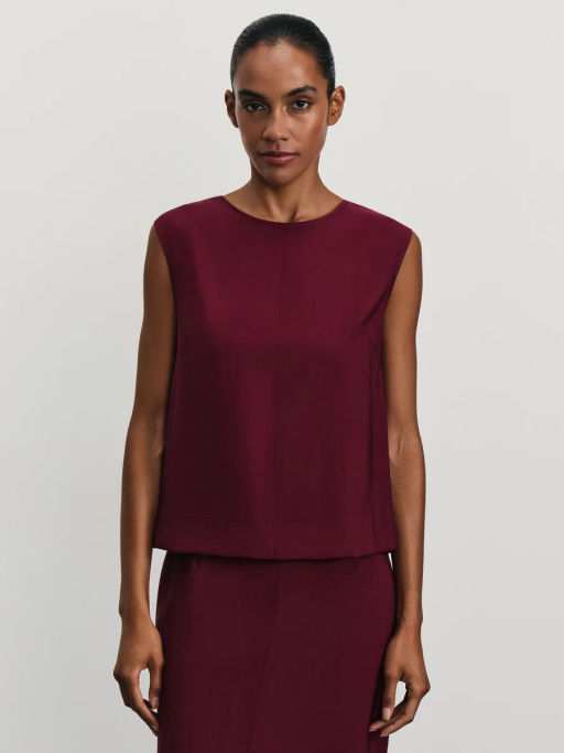 Топ из вискозы прямого кроя / Zarina  фото 3