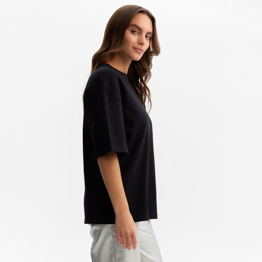 Футболка женская MIST Basic, чёрная, размер S-M