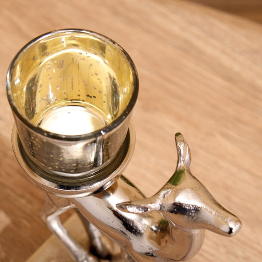 Подсвечник Оленёнок, 11?8?17 см, алюминий